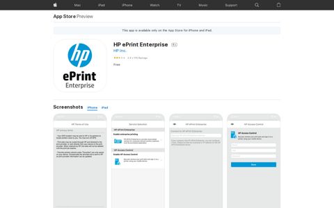 ‎HP ePrint Enterprise on the App Store
