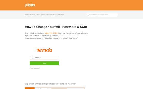 How To Change Your WiFi Password & SSID – ibits | Help
