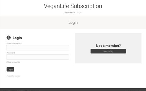 Login | VeganLife Subscription - Vegan Life Magazine