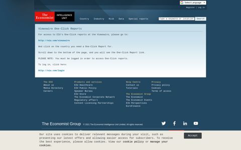 Viewswire One-Click Reports - Economist Intelligence Unit