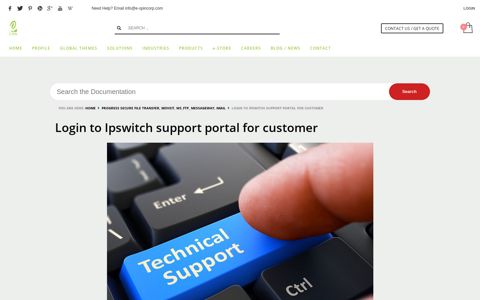 Login to Ipswitch support portal for customer | E-SPIN Group