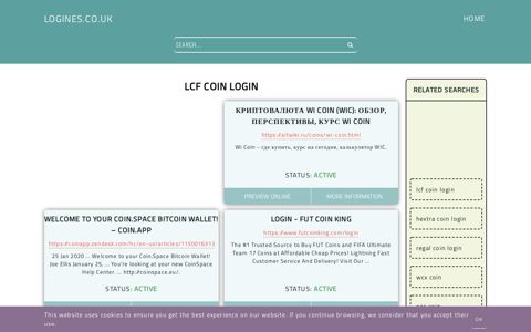 lcf coin login - General Information about Login - Logines.co.uk