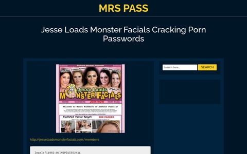 Jesse Loads Monster Facials Cracking Porn Passwords – Mrs ...