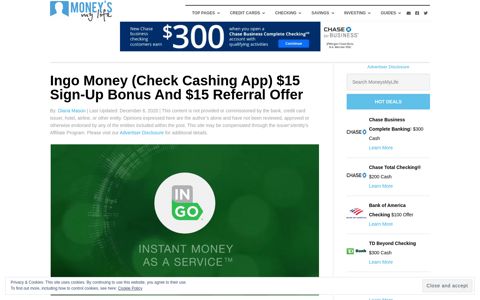 Ingo Money (Check Cashing App) $15 Sign-Up Bonus And ...