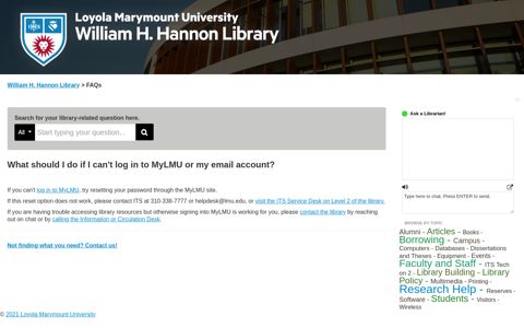 What should I do if I can't log in to MyLMU or my email account?