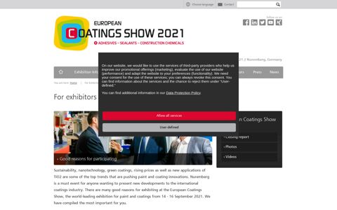 For exhibitors | European Coatings Show