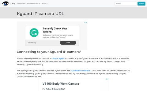 Connect to Kguard IP cameras