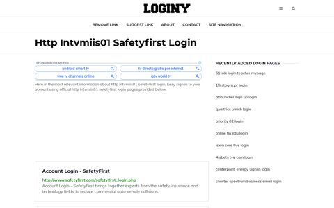 Http Intvmiis01 Safetyfirst Login ✔️ One Click Login - Loginy