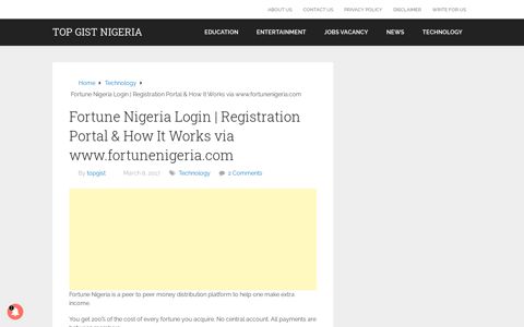 Fortune Nigeria Login | Registration Portal & How It Works via ...