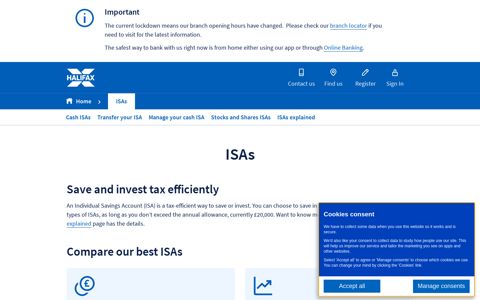 Compare Our Best ISAs | ISAs - Halifax UK