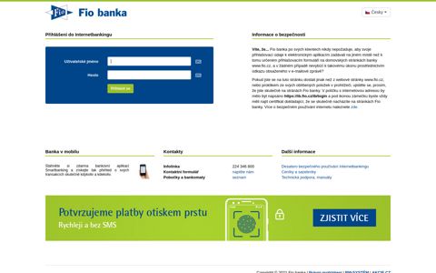 Internetové bankovnictví | Fio banka