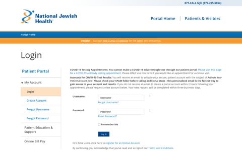 Patient Portal - National Jewish Health