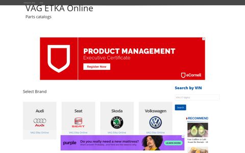 Spare parts catalog VAG ETKA Online > nemigaparts.com