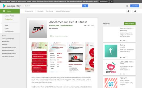 Abnehmen mit GetFit Fitness – Apps bei Google Play