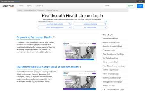 Healthsouth Healthstream - Employees | Encompass Health