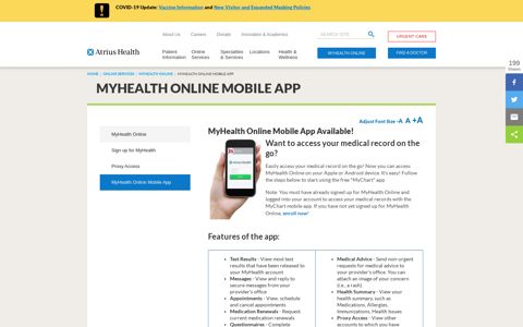 Sign up for MyHealth Proxy Access MyHealth Online Mobile App