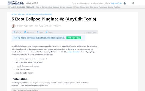 5 Best Eclipse Plugins: #2 (AnyEdit Tools) - DZone Java