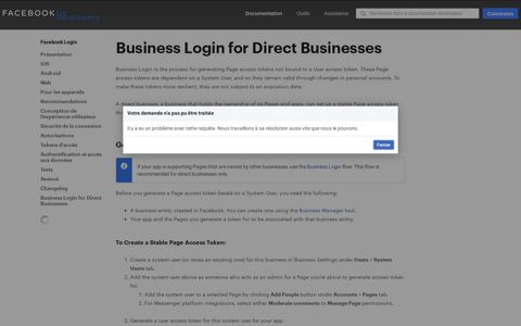 Business Login for Direct Businesses - Facebook Login