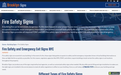 Fire Safety Signs - FDNY Safety Signs for Property and ...