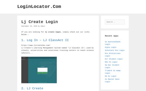 Lj Create Login - LoginLocator.Com