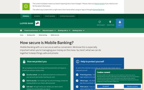 UK Mobile Banking - Mobile Security - Lloyds Bank