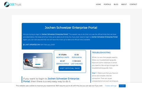Jochen Schweizer Enterprise Portal - Find Official Portal