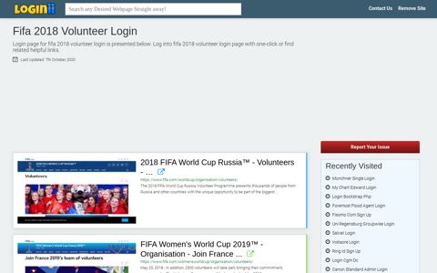 Fifa 2018 Volunteer Login - Loginii.com