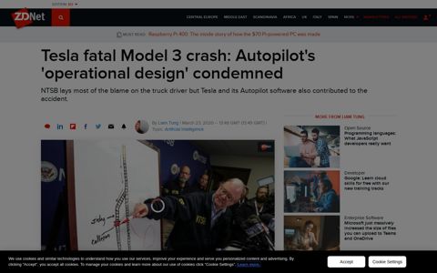 Tesla fatal Model 3 crash: Autopilot's 'operational design ...