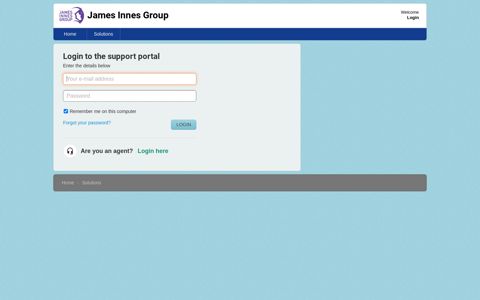 Login to the support portal - James Innes Group