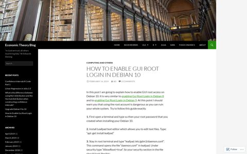 How to Enable Gui Root Login in Debian 10 | Economic ...