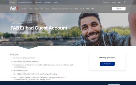 Etihad Guest Bank Account | First Abu Dhabi Bank - UAE