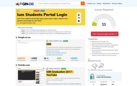 Ium Students Portal Login
