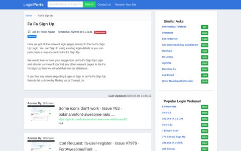 Login Fa Fa Sign Up or Register New Account - LoginPorts