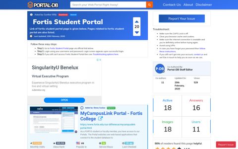 Fortis Student Portal