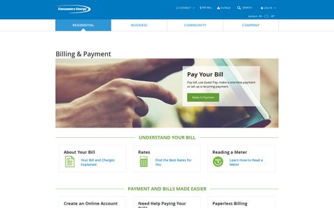 Billing & Payment | Consumers Energy