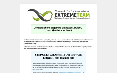 Congratulations on joining Empower Network…