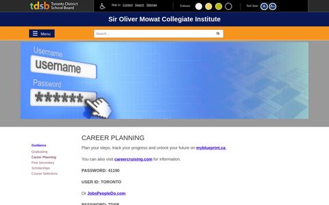 Career Planning - TDSB School Websites