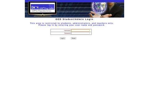 GED Student/Admin Login - DCS Prep Online
