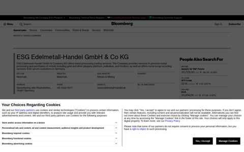 ESG Edelmetall-Handel GmbH & Co KG - Company Profile ...