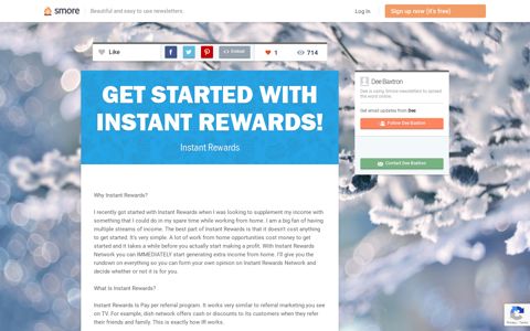 Get Started With Instant Rewards! | Smore Newsletters