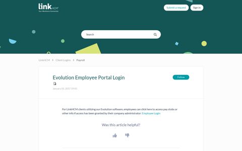 Evolution Employee Portal Login – LinkHCM