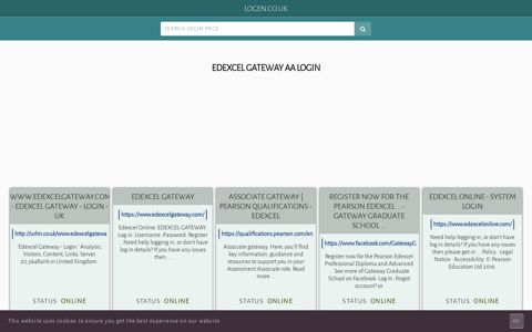 edexcel gateway aa login - General Information about Login - logen