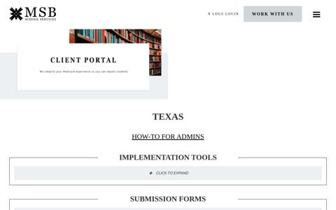 Client Portal - Texas - MSB