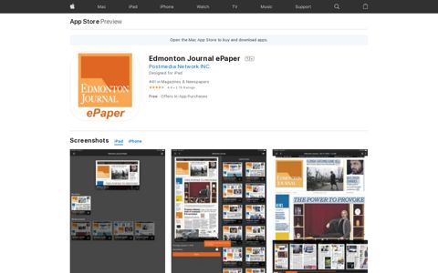 ‎Edmonton Journal ePaper on the App Store