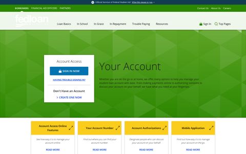 Your Account - MyFedLoan