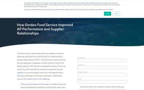 Gordon Food Service Case Study | Direct Commerce