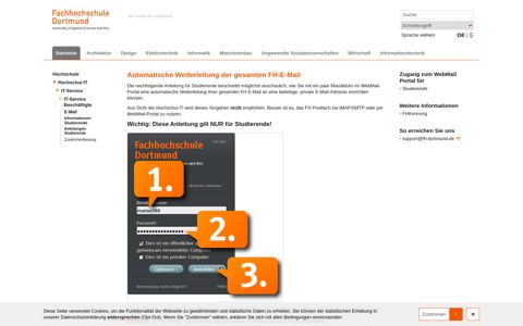 E-Mail Konfigurationanleitung für automatische ... - FH Dortmund
