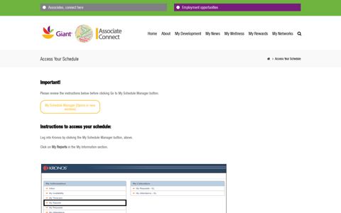 homeaccess giantfoodstores - Associate Connect