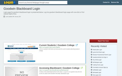 Goodwin Blackboard Login - Loginii.com
