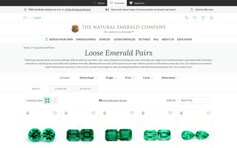 Emerald Pairs - The Natural Emerald Company